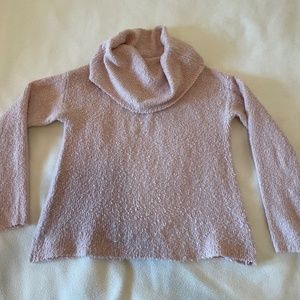 SO soft pink cowl neck sweater. Size large